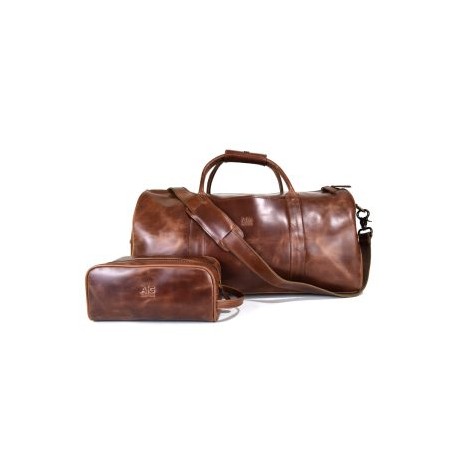 Maleta Duffel Bag Grande 100% Piel Old West + estuche gratis!!