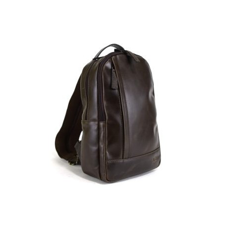 BackPack CrossBody- 100% piel chocolate