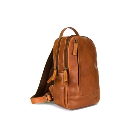 BackPack CrossBody- 100% piel miel