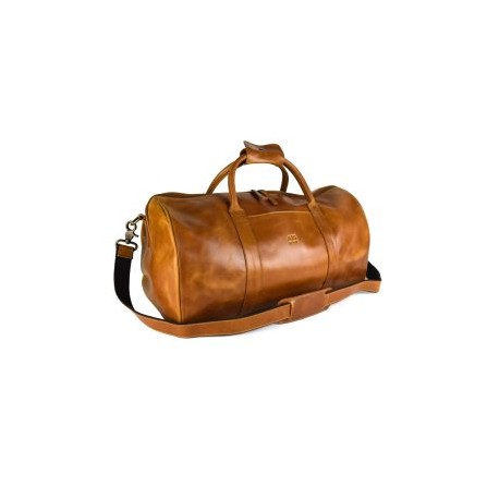 Maleta Duffel Gym 100% piel genuina color Miel