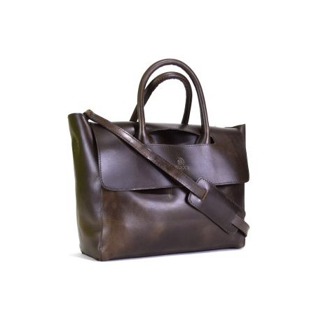 Bolsa Flap – 100 % piel chocolate