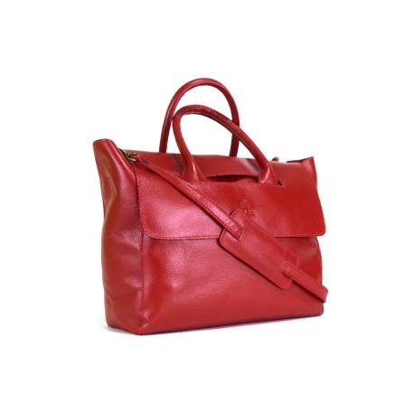 Bolsa Flap – 100 % piel Rojo