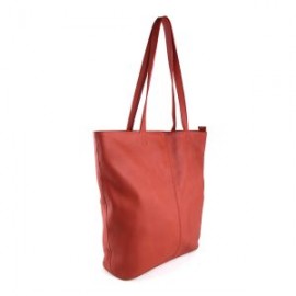 Bolsa de Dama Tote grande – 100% piel – color Rojo