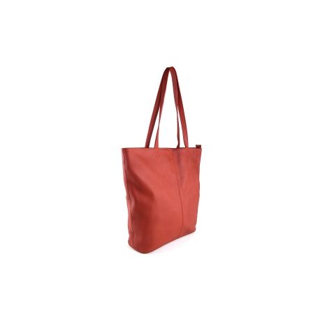 Bolsa de Dama Tote grande – 100% piel – color Rojo